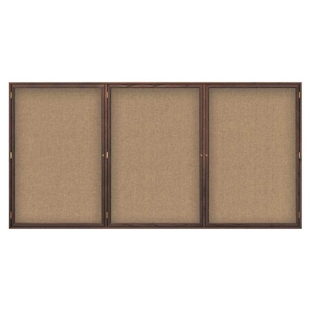 United Visual Products Open Faced Easy Tack Board, 72"x36", Black Fabric/White UV9003AEZ-BLACK-WHITE